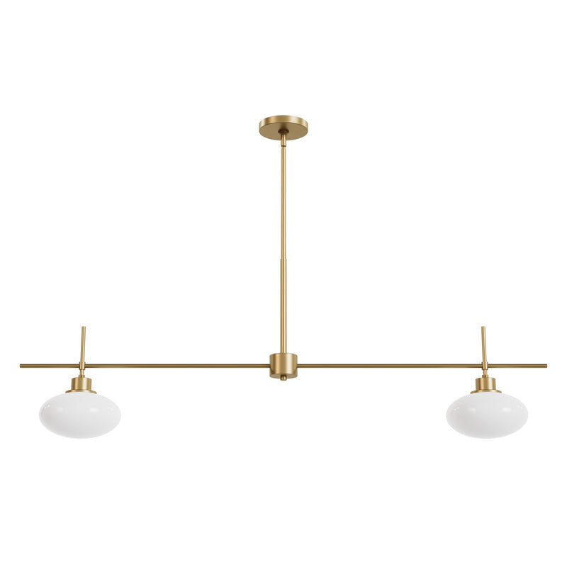 Hunter 13192 Two Light Chandelier, Luxe Gold