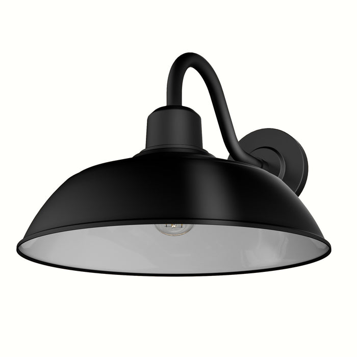 Hunter 46001 One Light Outdoor Wall Mount, Matte Black