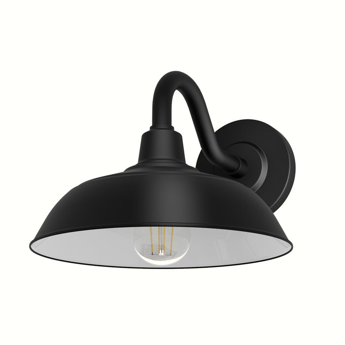 Hunter 46002 One Light Outdoor Wall Mount, Matte Black