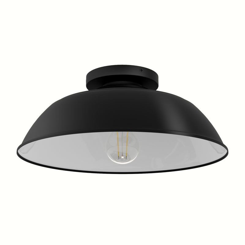 Hunter 46003 One Light Outdoor Flush Mount, Matte Black