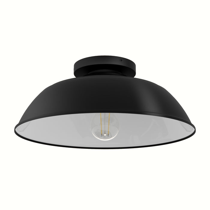 Hunter 46003 One Light Outdoor Flush Mount, Matte Black