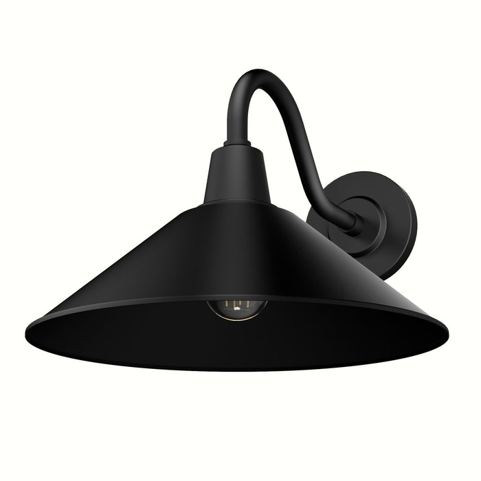 Hunter 46020 One Light Outdoor Wall Mount, Matte Black