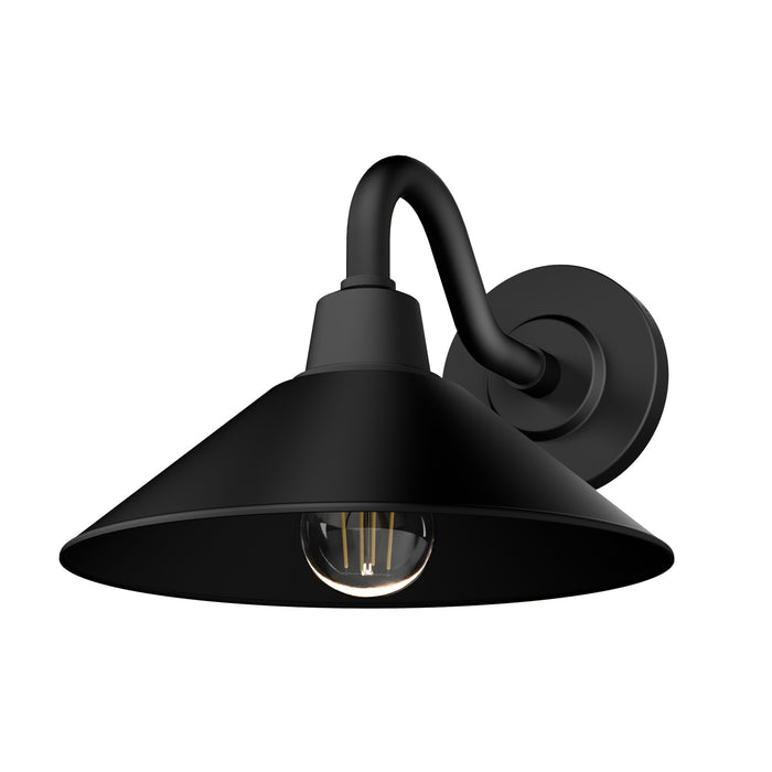 Hunter 46021 One Light Outdoor Wall Mount, Matte Black