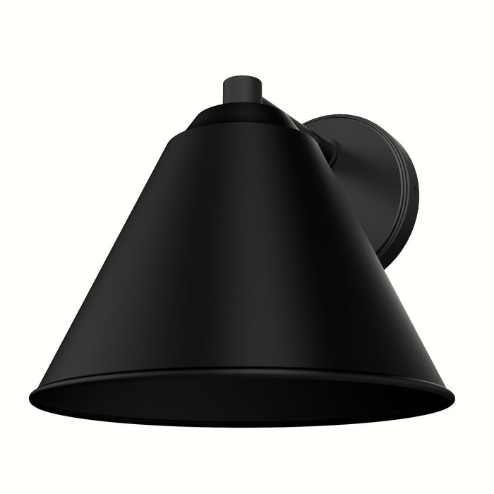 Hunter 46030 One Light Outdoor Wall Mount, Matte Black