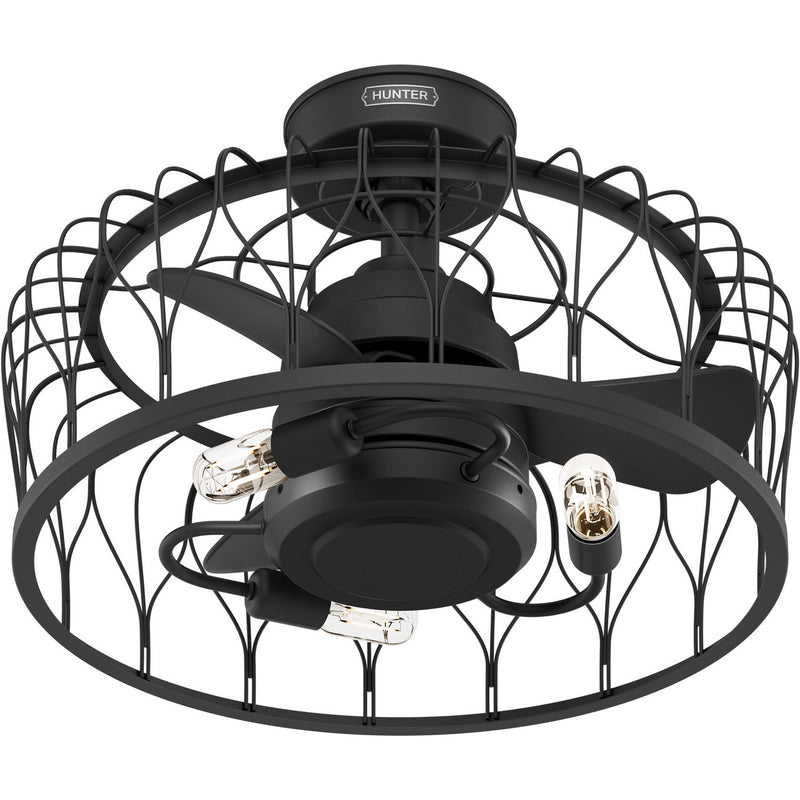 Hunter 52969 20" Ceiling Fan, Matte Black