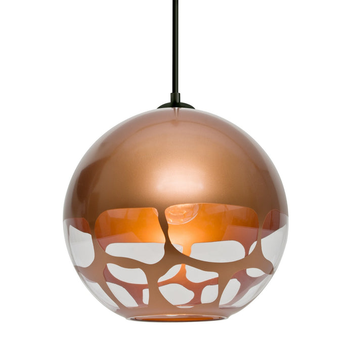 Besa 1JC-ROCKYCP-BK One Light Pendant, Black