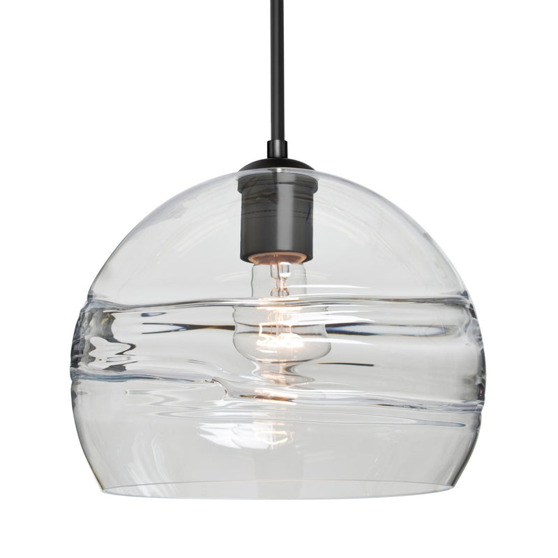 Besa 1JC-SPIR10CL-BK One Light Pendant, Black