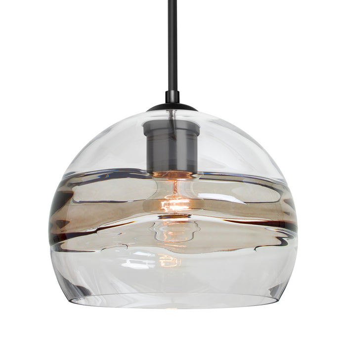 Besa 1JC-SPIR8SC-BK One Light Pendant, Black
