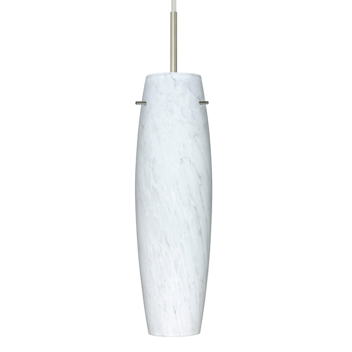 Besa 1JT-412119-SN One Light Pendant, Satin Nickel