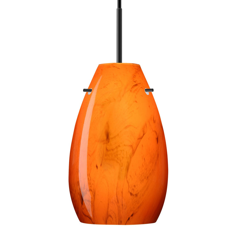 Besa 1JT-4126HB-BK One Light Pendant, Black