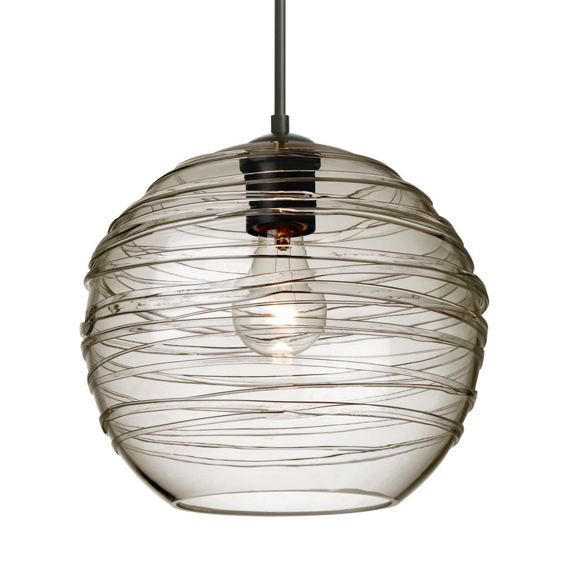 Besa 1JT-462702-BK One Light Pendant, Black