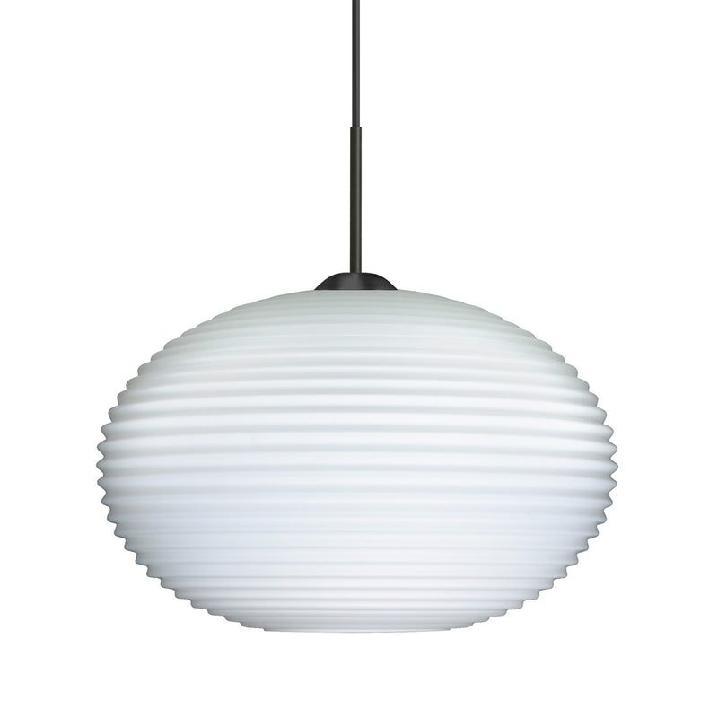 Besa 1JT-491207-BK One Light Pendant, Black