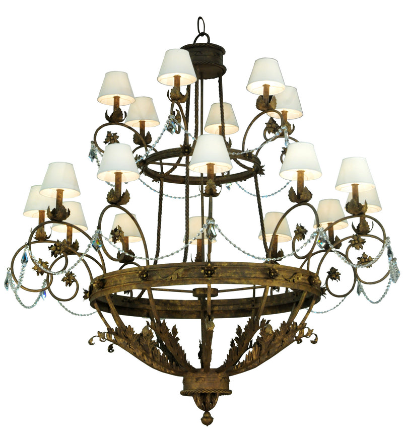 Meyda Tiffany 130459 18 Light Chandelier, Pompeii Gold