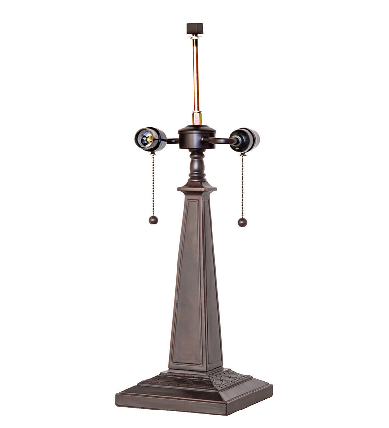 Meyda Tiffany 138784 Two Light Table Base, Mahogany Bronze