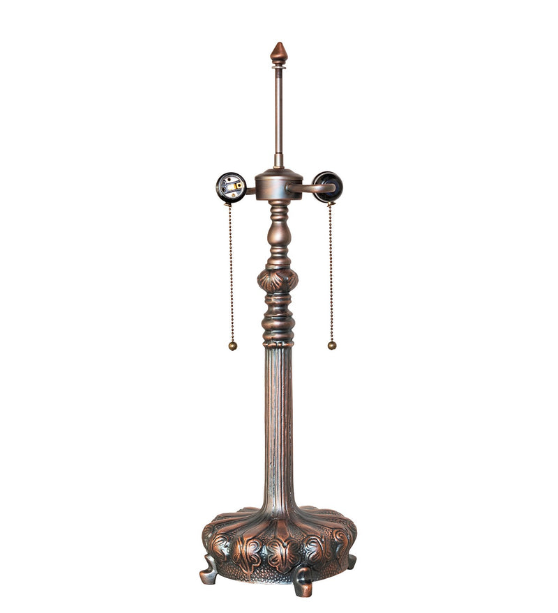 Meyda Tiffany 157255 Two Light Table Base, Mahogany Bronze
