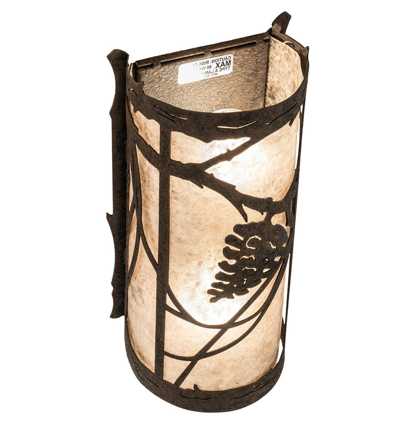 Meyda Tiffany 258144 Two Light Wall Sconce, Distressed Chestnut
