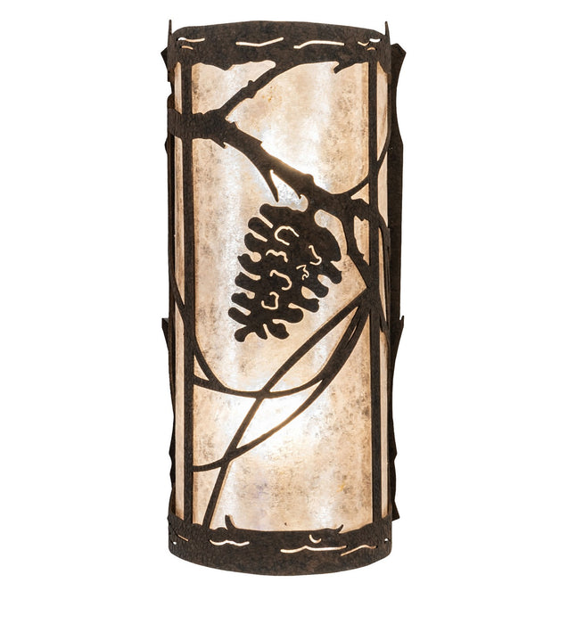 Meyda Tiffany 258144 Two Light Wall Sconce, Distressed Chestnut