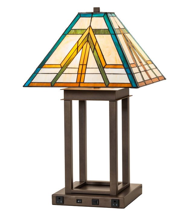 Meyda Tiffany 271183 Two Light Table Lamp, Tyler Bronze