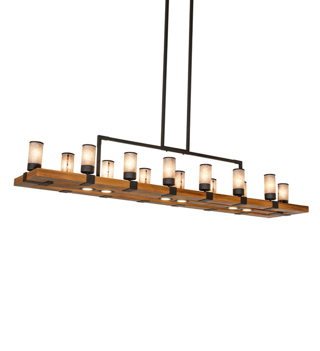 Meyda Tiffany 273230 14 Light Chandelier, Oil Rubbed Bronze/English Chestnut