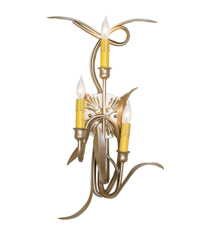 Meyda Tiffany 273539 Three Light Wall Sconce, Champagne Metallic