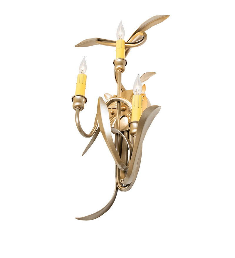 Meyda Tiffany 273539 Three Light Wall Sconce, Champagne Metallic
