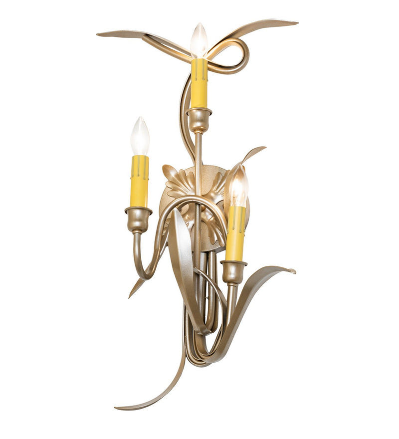 Meyda Tiffany 273539 Three Light Wall Sconce, Champagne Metallic