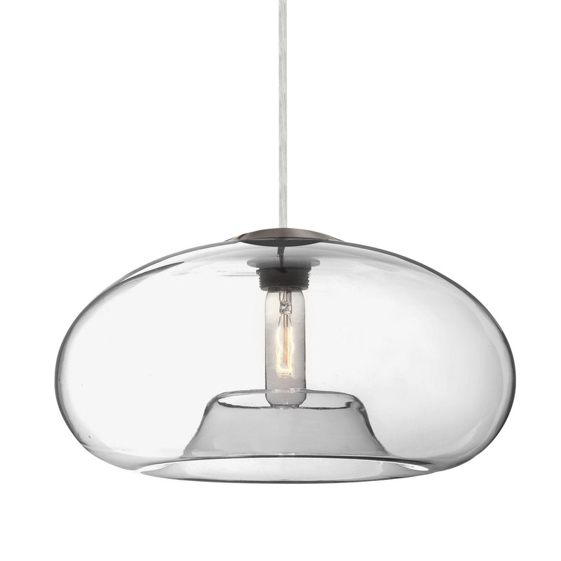 Besa 1JT-BANA15CL-SN One Light Pendant, Satin Nickel