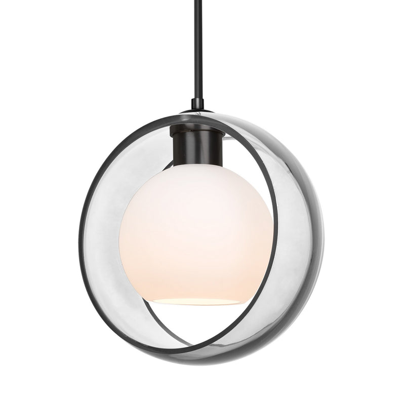 Besa 1JT-MANACL-BK One Light Pendant, Black