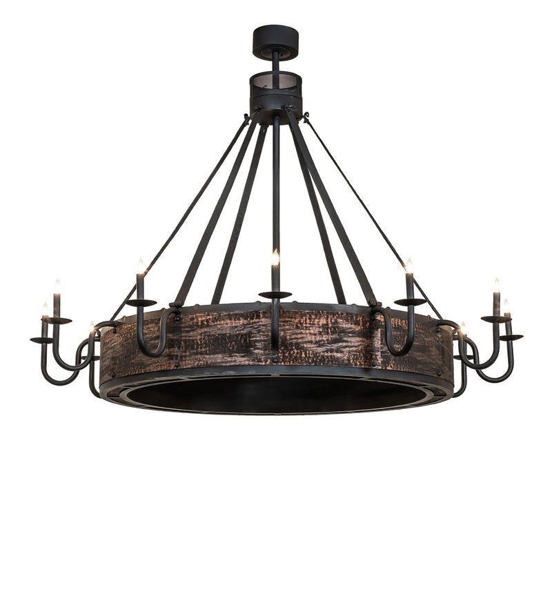Meyda Tiffany 274391 12 Light Chandelier, Costello Black