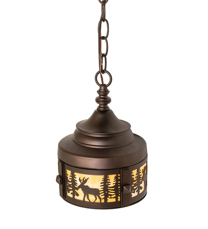 Meyda Tiffany 276061 One Light Mini Pendant, Mahogany Bronze