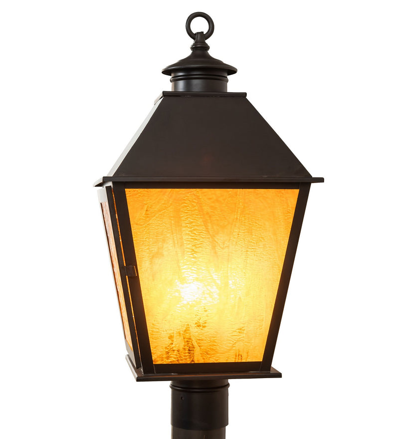 Meyda Tiffany 276322 Three Light Post Mount, Craftsman Brown
