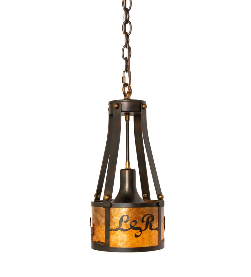Meyda Tiffany 277017 One Light Mini Pendant, Dark Burnished Antique Copper