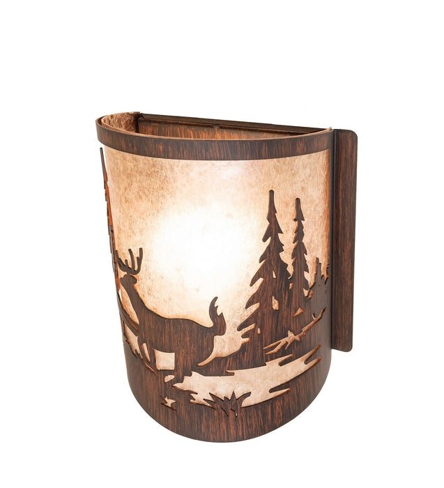 Meyda Tiffany 277544 One Light Wall Sconce, Driftwood Brown