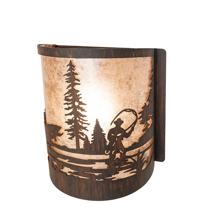 Meyda Tiffany 277545 One Light Wall Sconce, Driftwood Brown