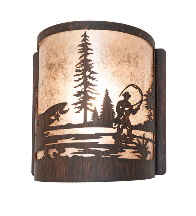 Meyda Tiffany 277545 One Light Wall Sconce, Driftwood Brown