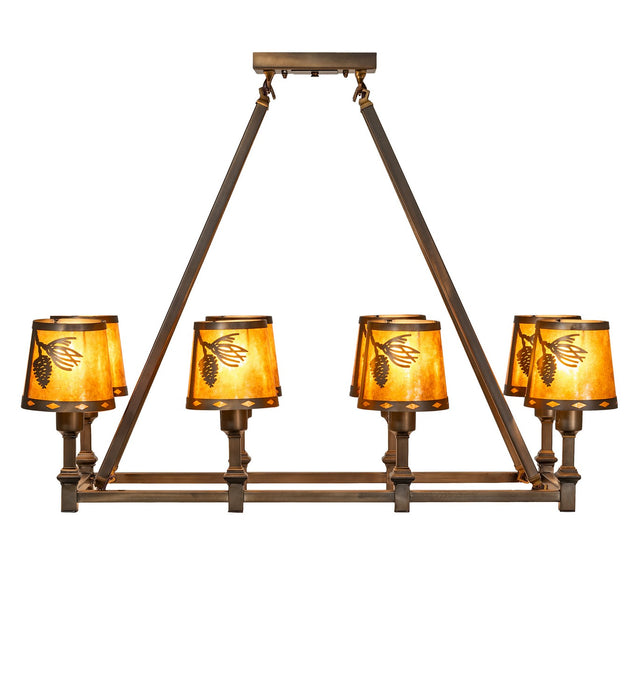 Meyda Tiffany 279197 Eight Light Chandelier, Antique Copper