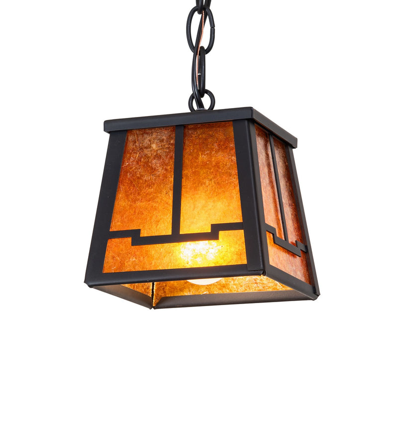 Meyda Tiffany 279482 One Light Mini Pendant, Flat Black