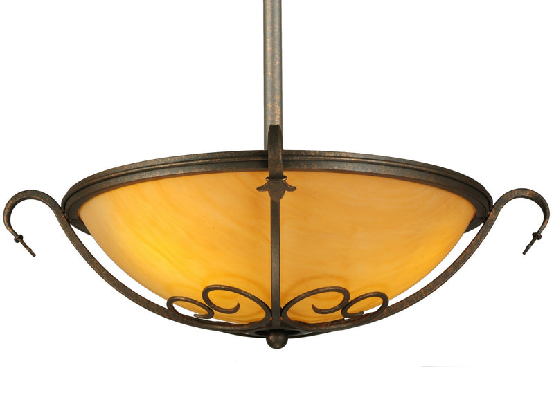 Meyda Tiffany 280691 LED Semi-Flushmount, Gilded Tobacco
