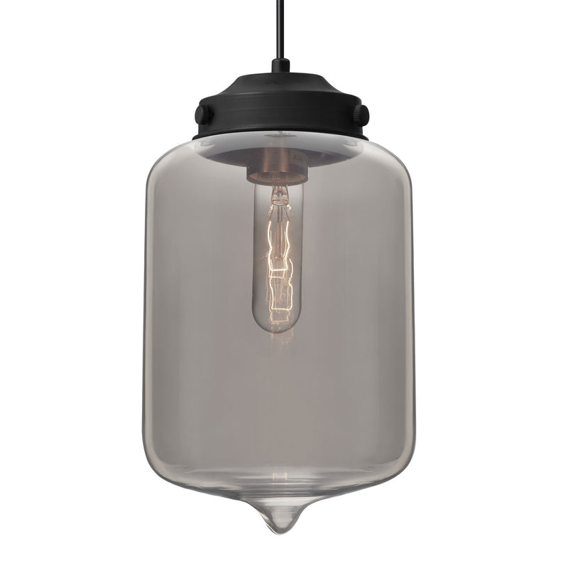 Besa 1JT-OLINSM-BK One Light Pendant, Black