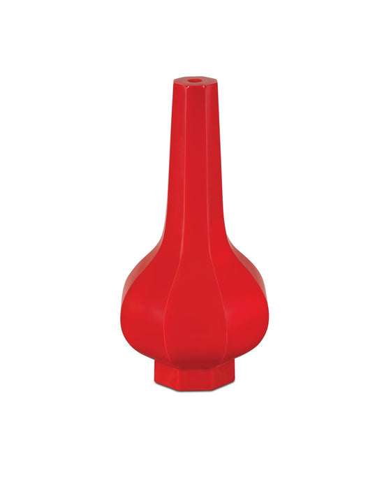 Currey and Company 1200-0915 Vase, Coral Orange
