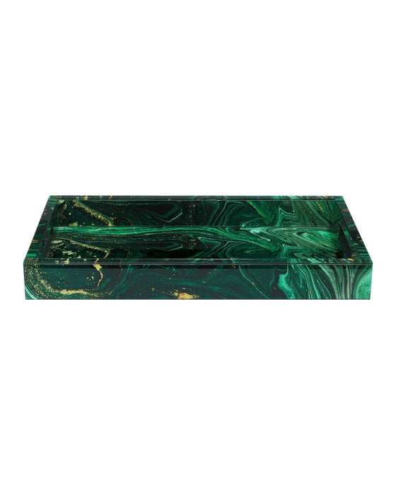 Currey and Company 1200-0925 Tray, Dark Green