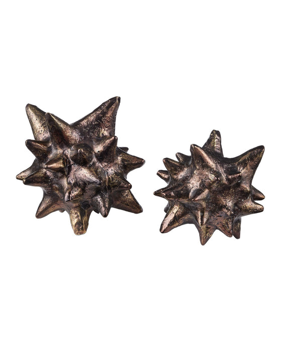 Currey and Company 1200-0943 Object Set of 2, Antique Brass