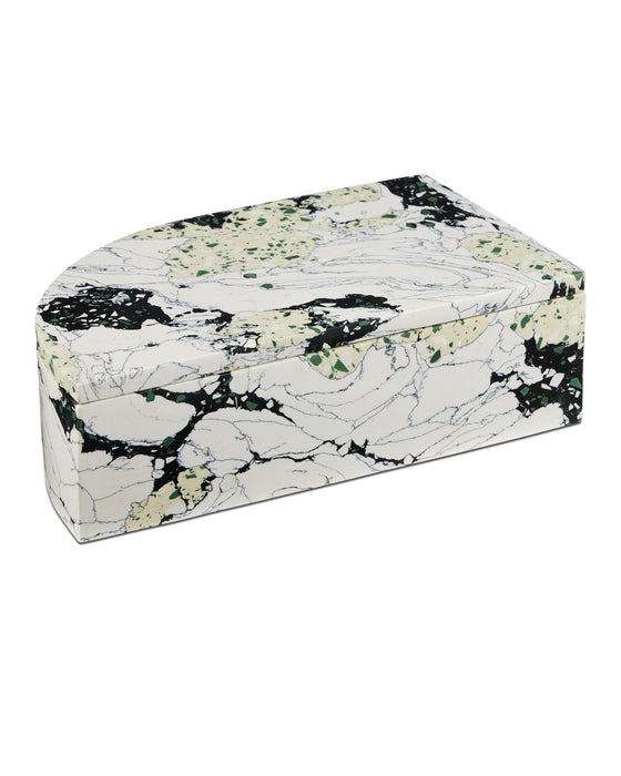 Currey and Company 1200-0947 Box, White / Black