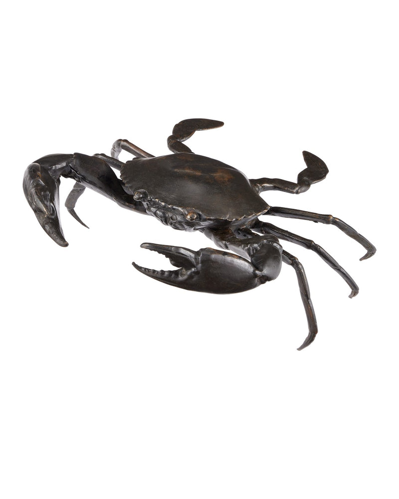Currey and Company 1200-0957 Crab, Dark Brown