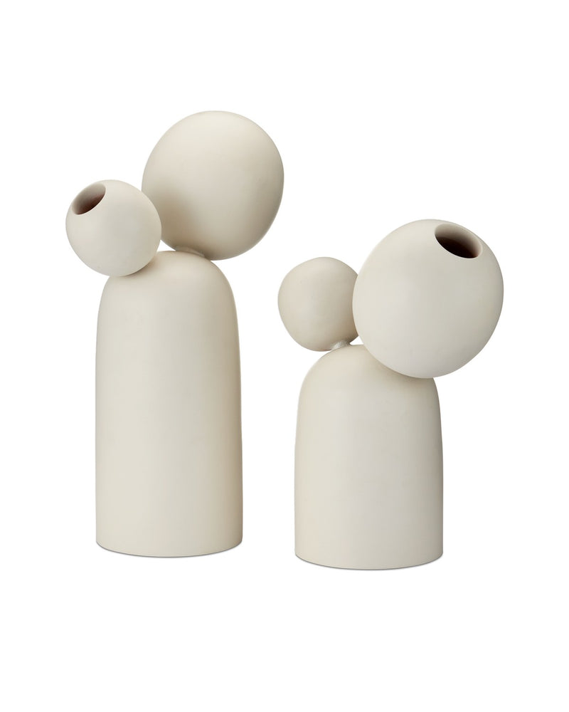 Currey and Company 1200-0970 Object Set of 2, Ivory