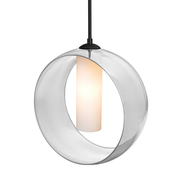 Besa 1JT-PLATOCL-BK One Light Pendant, Black