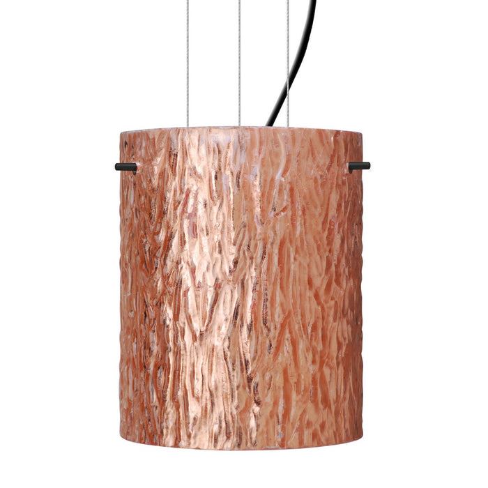 Besa 1KG-4006CS-BK One Light Pendant, Black