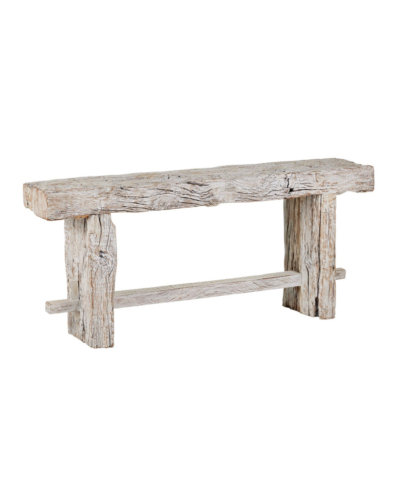 Currey and Company 3000-0305 Console Table, Whitewash