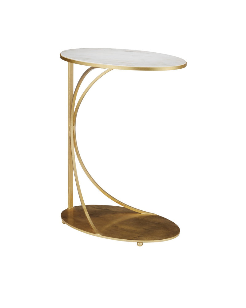 Currey and Company 4000-0193 Table, Gold Leaf / Natural
