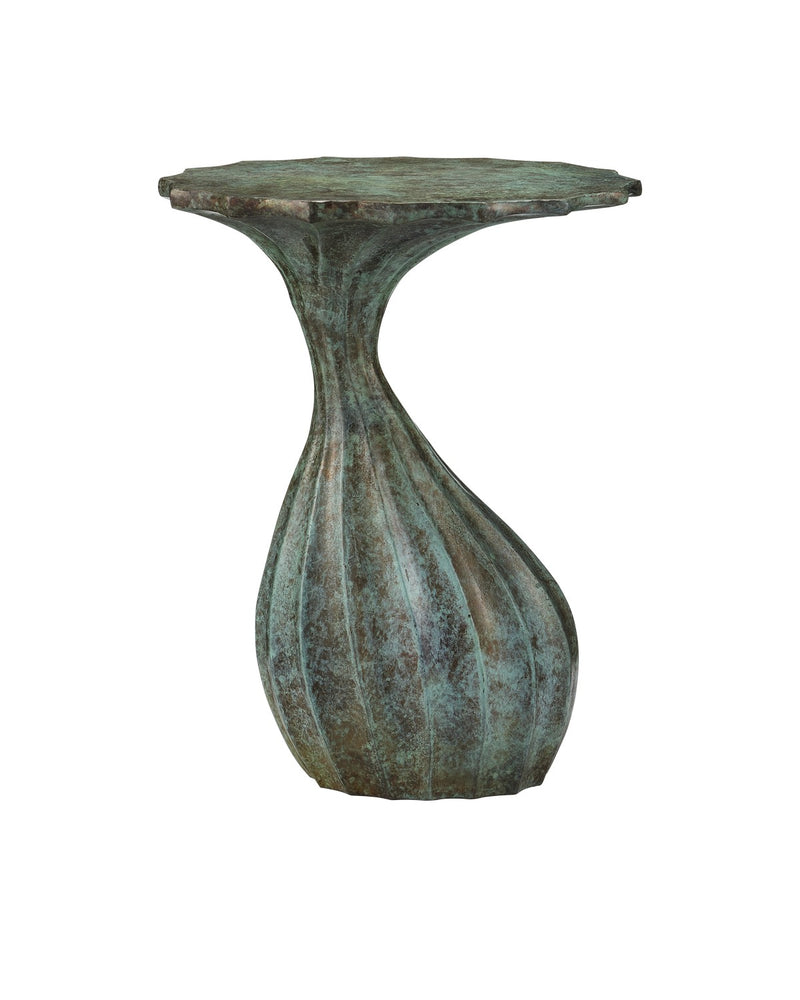 Currey and Company 4000-0207 Accent Table, Verdigris